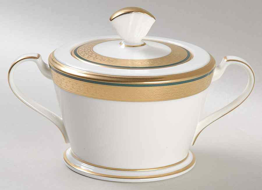 Golden Mastery Sugar Bowl & Lid by Noritake-1