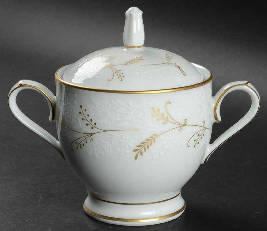Golden Meadow Sugar Bowl & Lid by Noritake-1