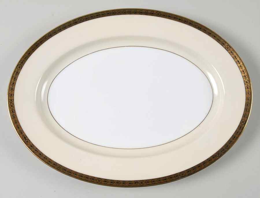 Goldnoir 11" Oval Serving Platter by Noritake-1