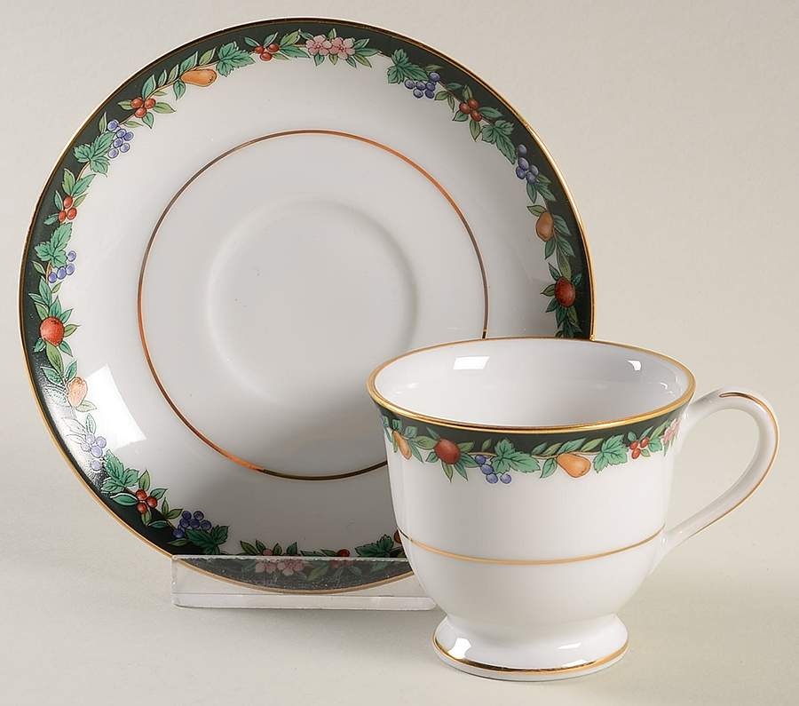 Golden Orchard Footed Demitasse Cup & Saucer Set by Noritake-1