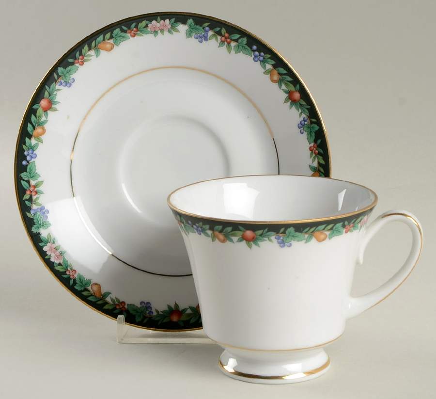 Golden Orchard Footed Cup & Saucer Set by Noritake-1