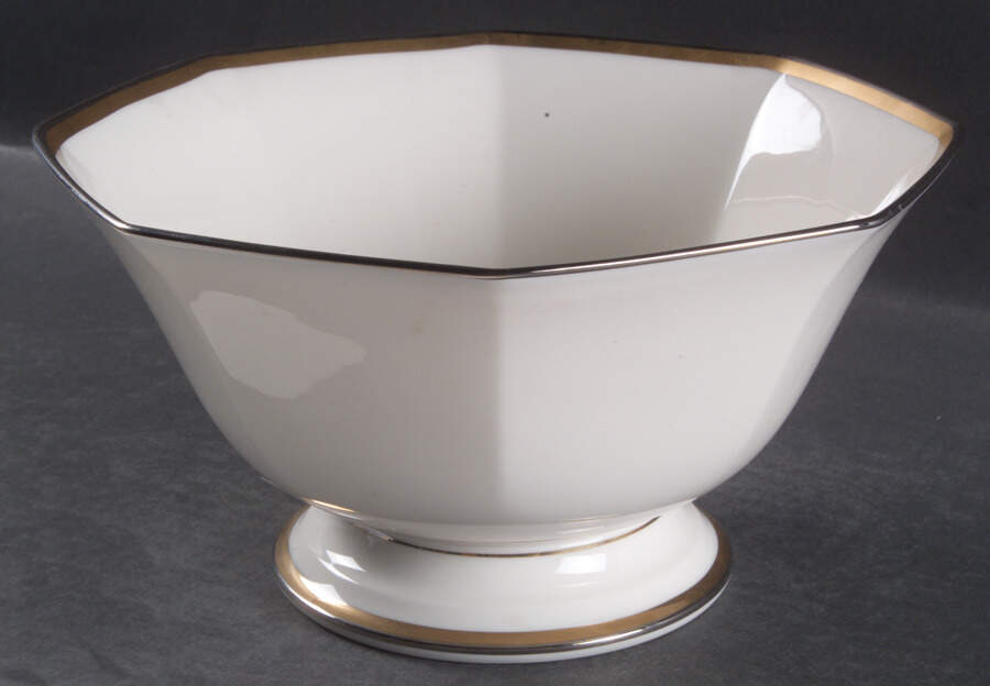 Gold and Platinum Large Fruit Bowl by Noritake-1