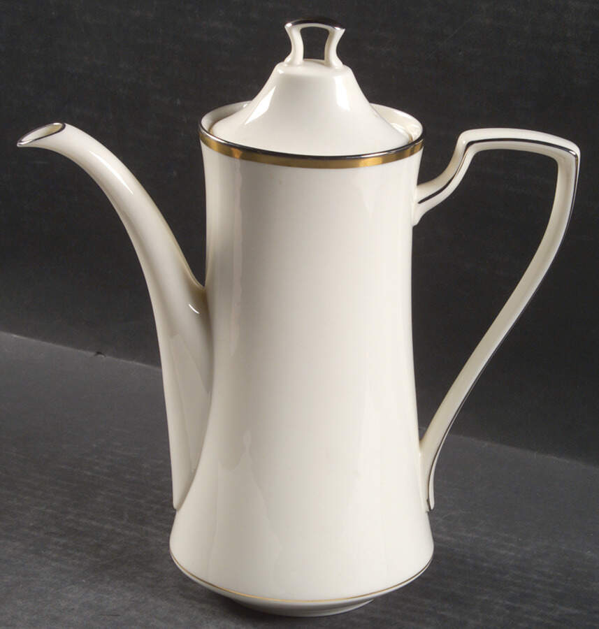 Gold and Platinum Coffee Pot & Lid by Noritake-1