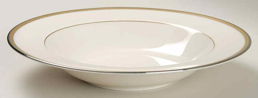 Gold and Platinum Rim Soup Bowl by Noritake-1