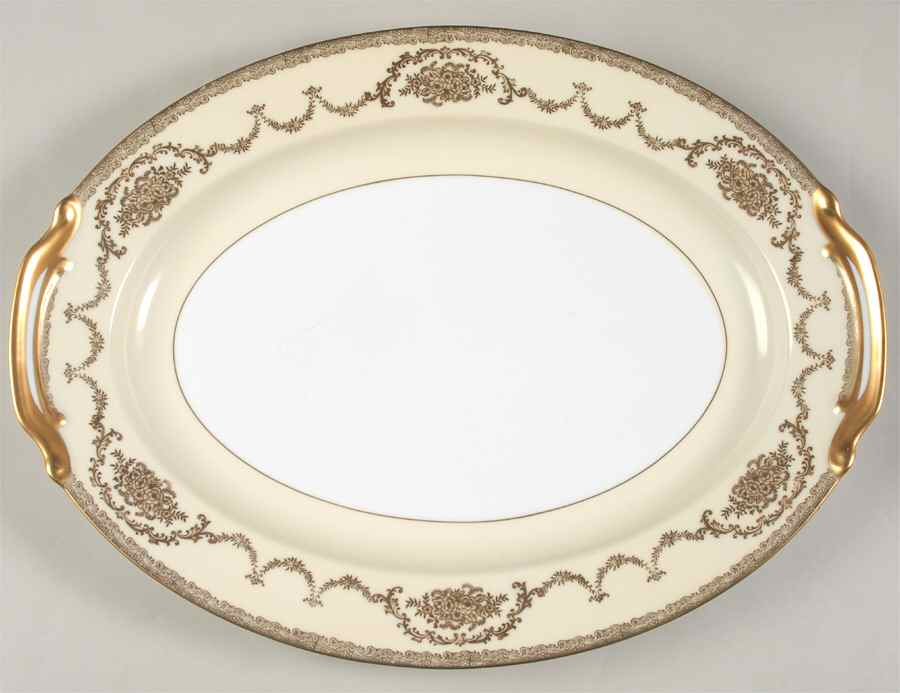 Gold Queen 16" Oval Serving Platter by Noritake-1
