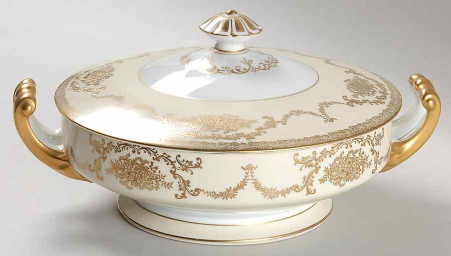 Gold Queen Round Covered Vegetable by Noritake-1
