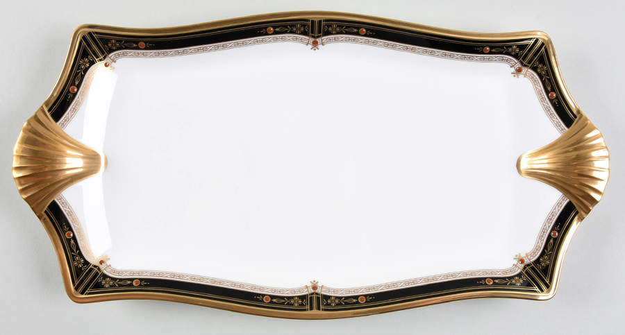 Gold and Sable Large Sandwich Tray by Noritake-1