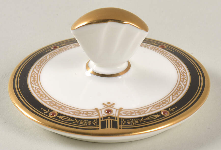 Gold and Sable Lid for Sugar Bowl by Noritake-1