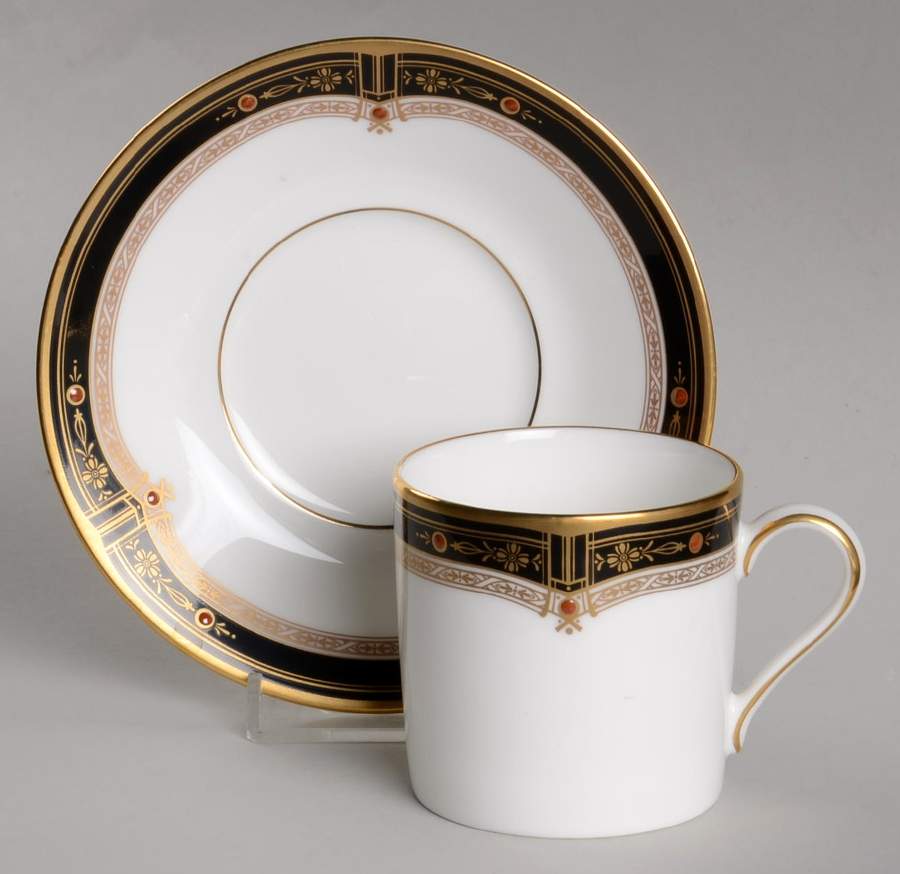 Gold and Sable Flat Demitasse Cup & Saucer Set by Noritake-1