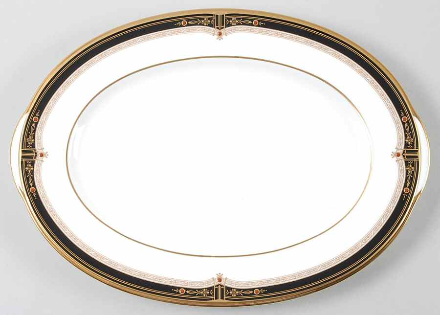 Gold and Sable 12" Oval Serving Platter by Noritake-1