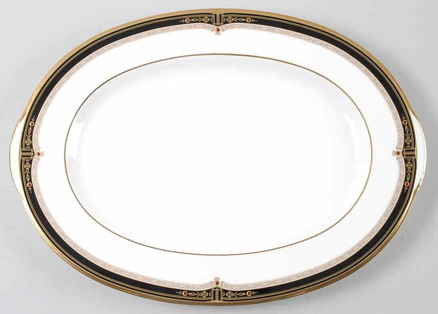 Gold and Sable 14" Oval Serving Platter by Noritake-1