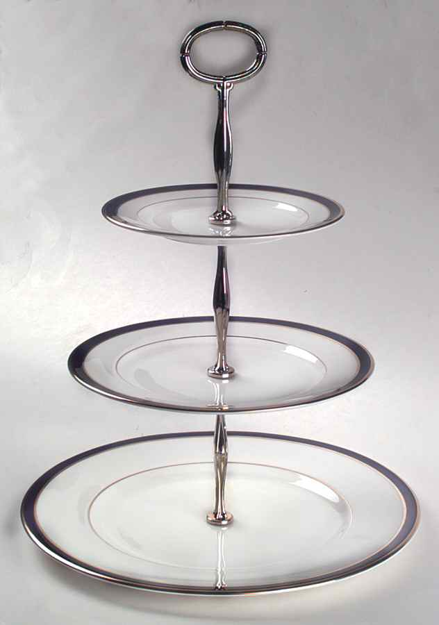 Gold and Sable 13 7/8"-14 1/4" 3-Tiered Serving Tray(DP,SP,BB) HC by Noritake-1