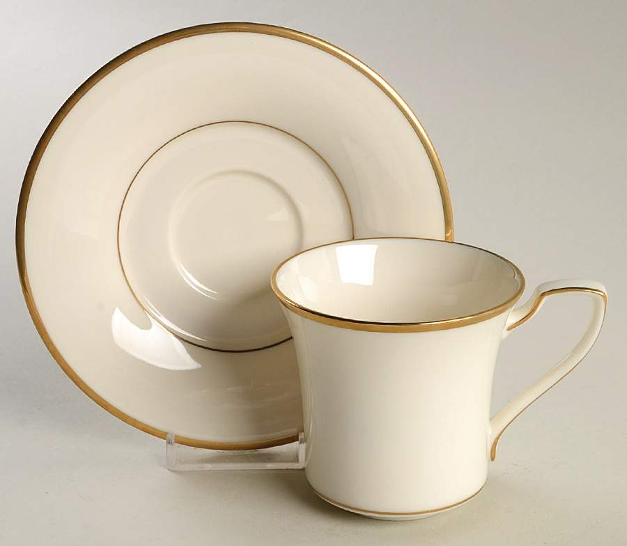 Golden Serenade Flat Cup & Saucer Set by Noritake-1