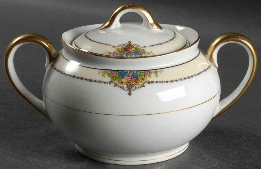 Gotham (Gold) Sugar Bowl & Lid by Noritake-1