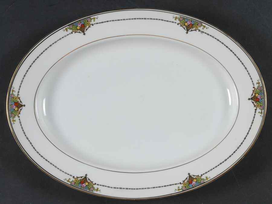 Gotham (Gold) 11" Oval Serving Platter by Noritake-1