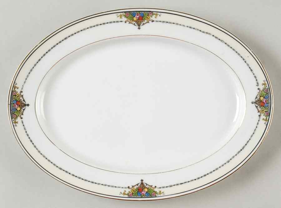 Gotham (Gold) 10" Oval Serving Platter by Noritake-1