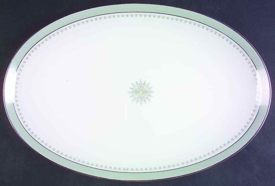 Gotham (Platinum) 14" Oval Serving Platter by Noritake-1
