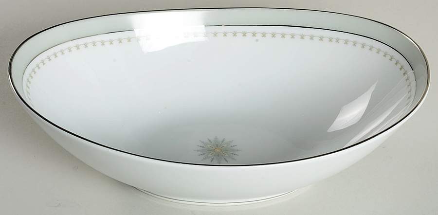 Gotham (Platinum) 10" Oval Vegetable Bowl by Noritake-1