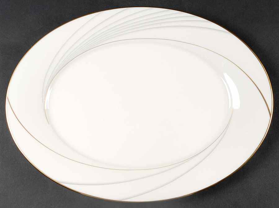 Golden Tide 13" Oval Serving Platter by Noritake-1