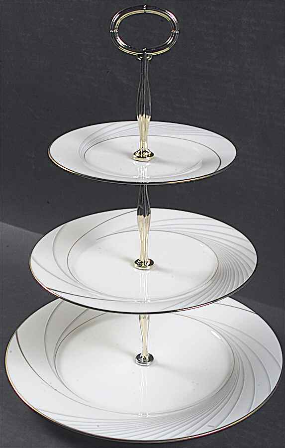 Golden Tide 13 7/8"-14 1/4" 3-Tiered Serving Tray(DP,SP,BB) HC by Noritake-1