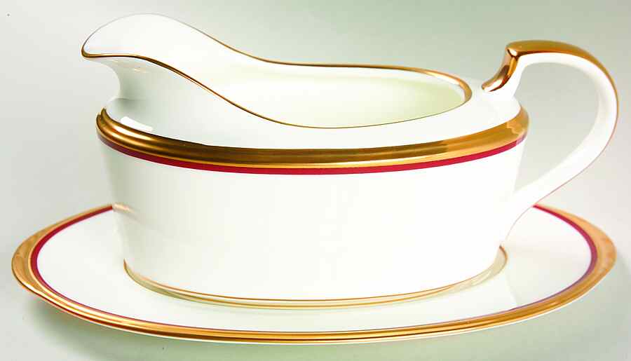 Golden Tribute Gravy Boat & Underplate (Relish/Butter) by Noritake-1