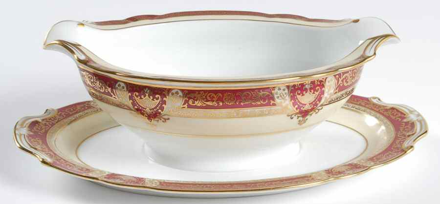 Graceland Gravy Boat with Attached Underplate by Noritake-1