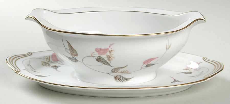 Gracia Gravy Boat with Attached Underplate by Noritake-1