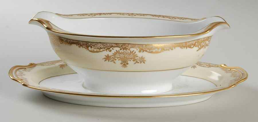 Grafton Gravy Boat with Attached Underplate by Noritake-1