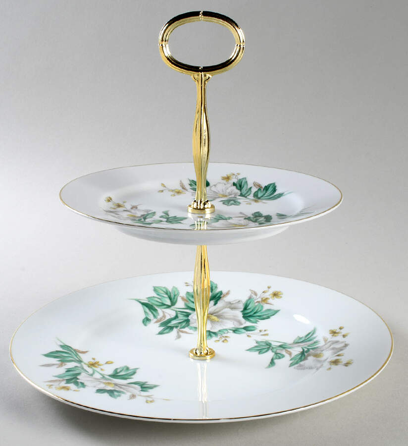 Gramercy 6 5/8"-10"  2 Tiered Serving Tray (Dp, Sp) HC by Noritake-1