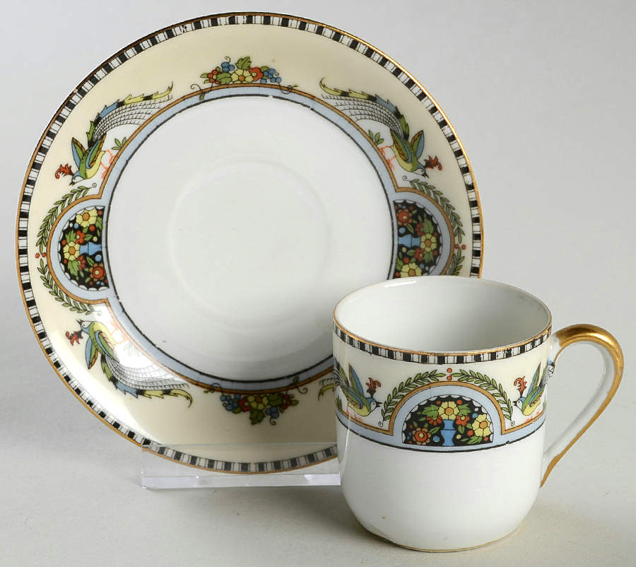 Granada Flat Demitasse Cup & Saucer Set by Noritake-1