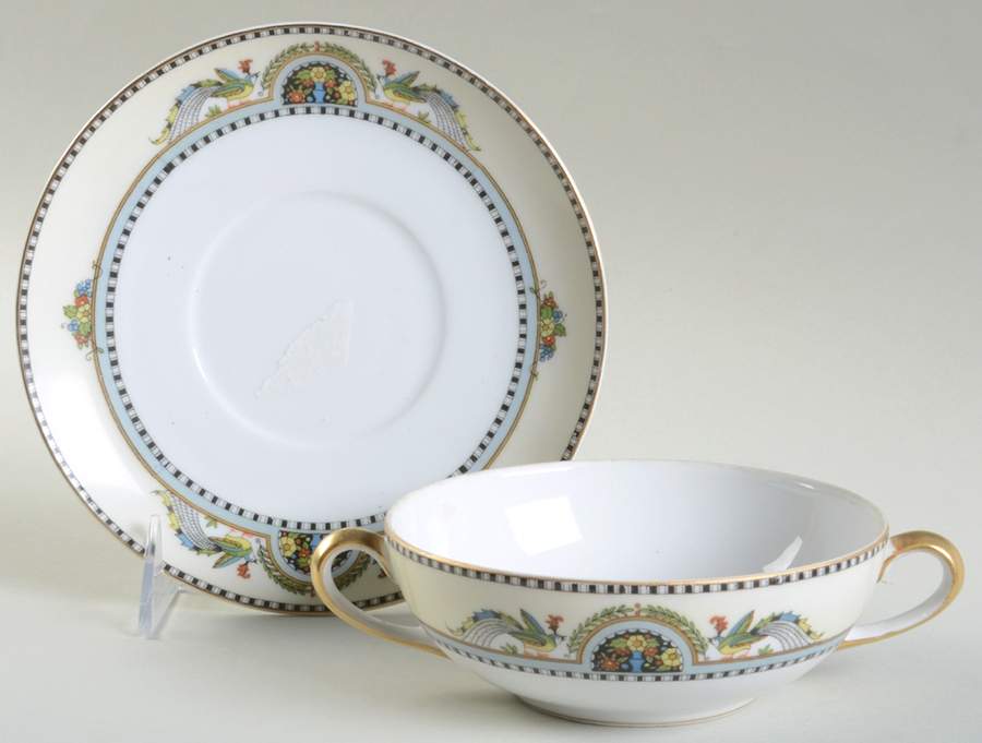 Granada Flat Cream Soup Bowl & Saucer Set by Noritake-1