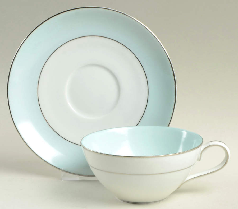Grandeur Flat Cup & Saucer Set by Noritake-1