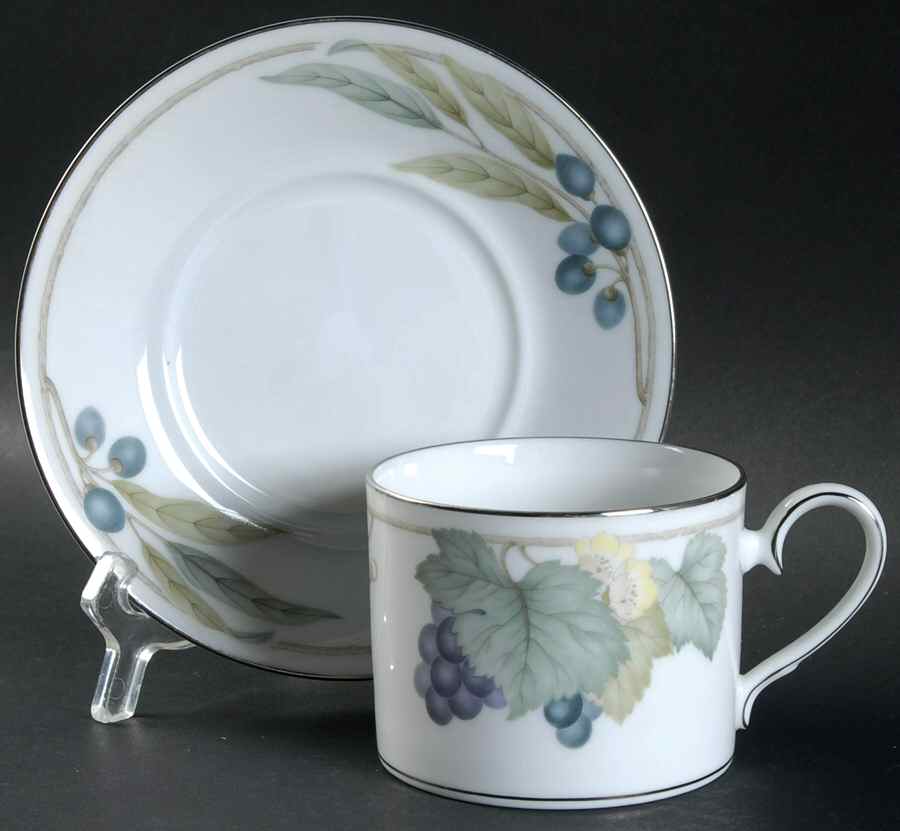 Grape Arbor Flat Cup & Saucer Set by Noritake-1