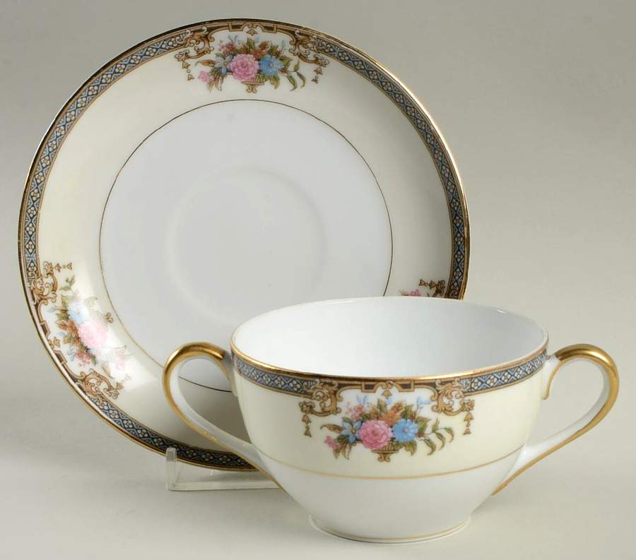 Grasmere Flat Bouillon Cup & Saucer by Noritake-1