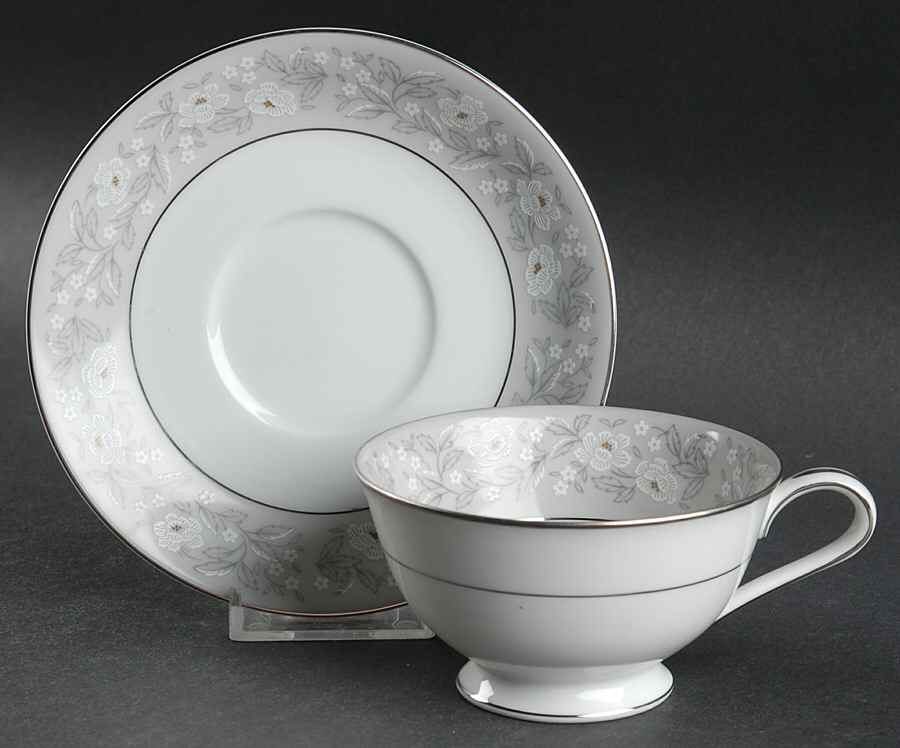 Graycrest Footed Cup & Saucer Set by Noritake-1