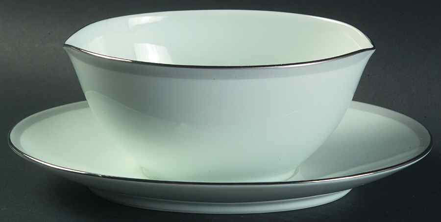 Graytone Gravy Boat with Attached Underplate by Noritake-1