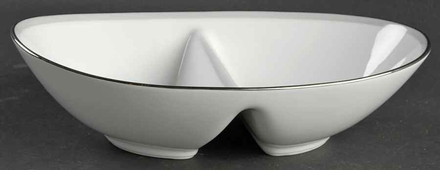 Graytone 10" Oval Divided Vegetable Bowl by Noritake-1