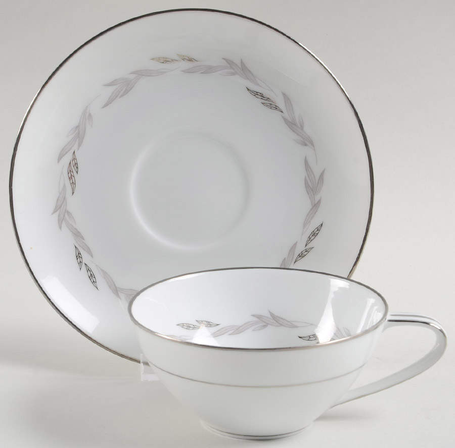 Graywood Flat Cup & Saucer Set by Noritake-1