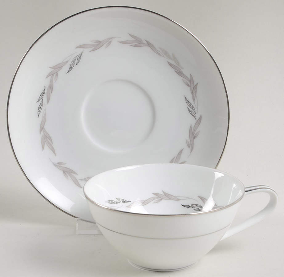Graywood Flat Cup & Saucer Set by Noritake-1