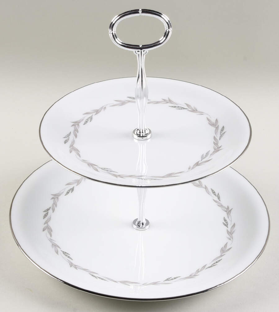 Graywood 6 5/8"-10"  2 Tiered Serving Tray (Dp, Sp) HC by Noritake-1