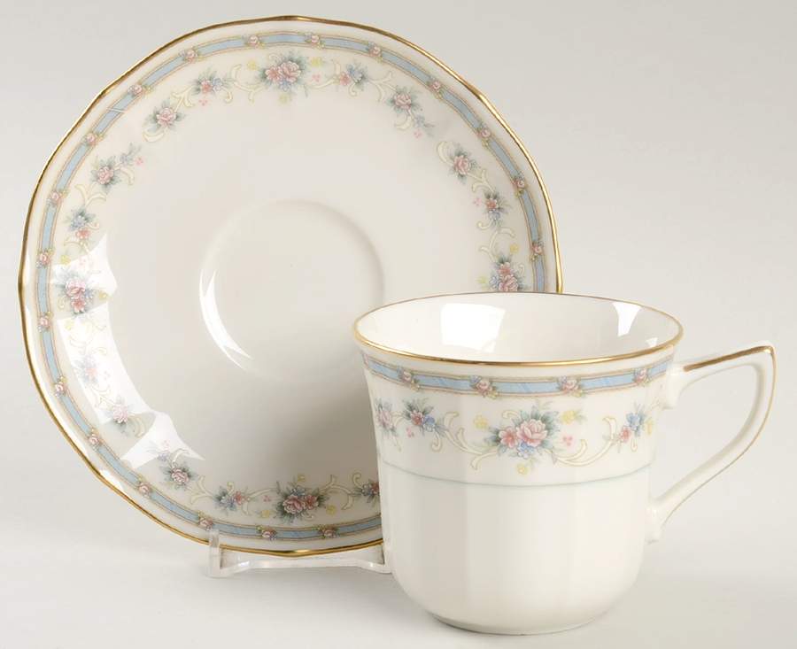 Greelay Flat Cup & Saucer Set by Noritake-1