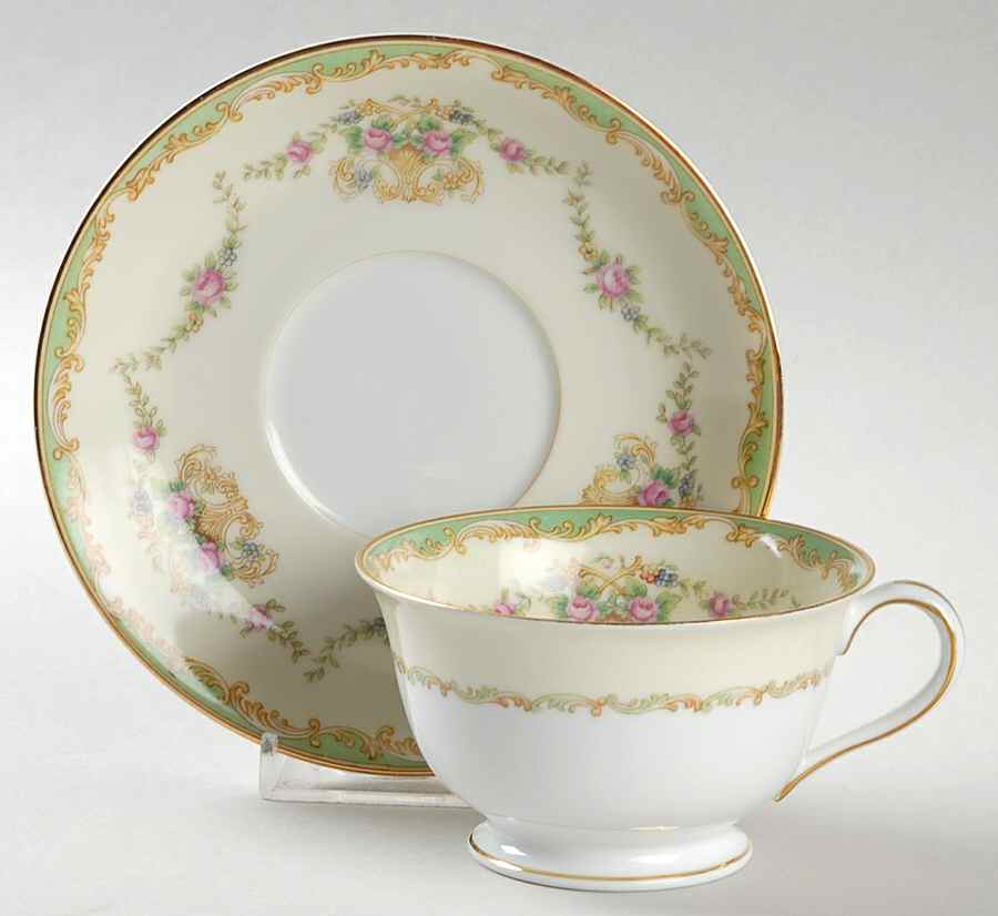 Greenbriar Footed Cup & Saucer Set by Noritake-1