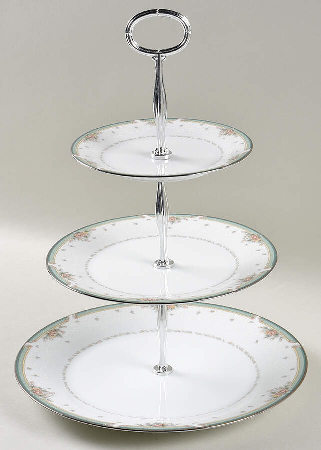 Greenbrier 13 7/8"-14 1/4" 3-Tiered Serving Tray(DP,SP,BB) HC by Noritake-1