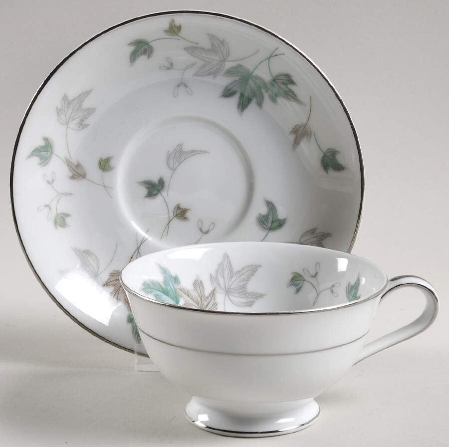 Greenwood Footed Cup & Saucer Set by Noritake-1