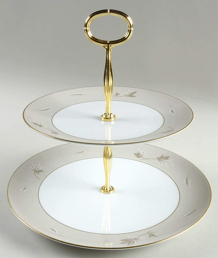 Grenoble 6 5/8"-10"  2 Tiered Serving Tray (Dp, Sp) HC by Noritake-1