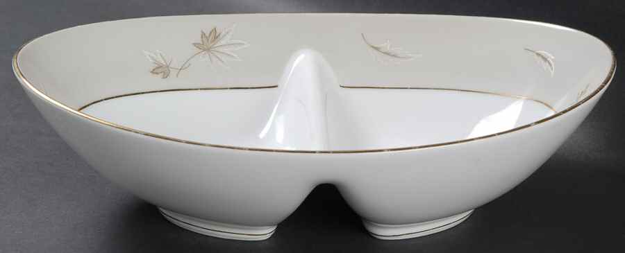 Grenoble 10" Oval Divided Vegetable Bowl by Noritake-1