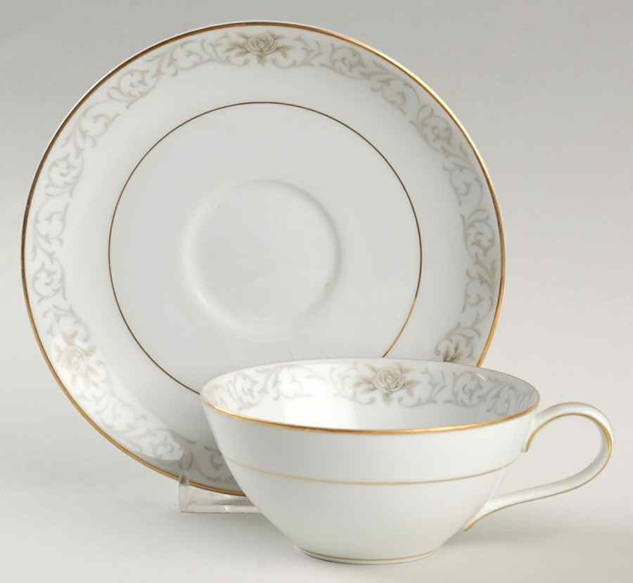 Grenada Flat Cup & Saucer Set by Noritake-1