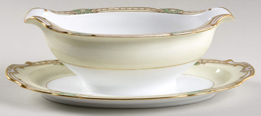 Grenwold Gravy Boat with Attached Underplate by Noritake-1