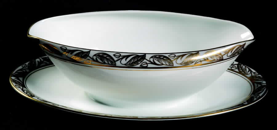 Greta Gravy Boat with Attached Underplate by Noritake-1
