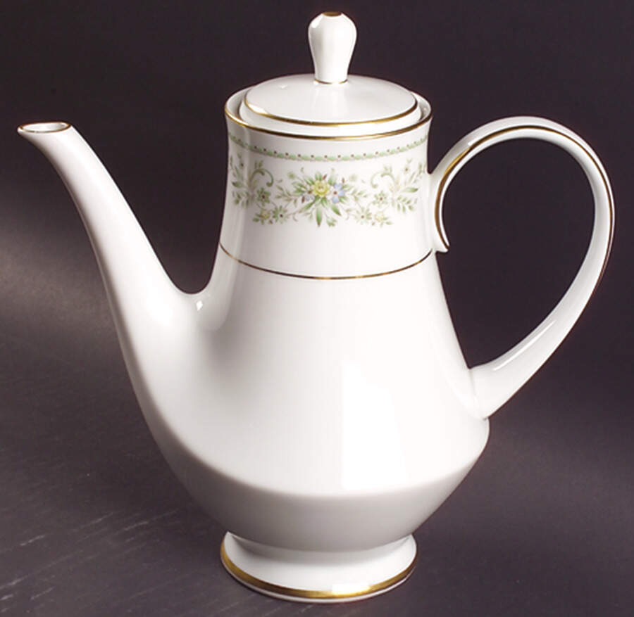 Green Hill Coffee Pot & Lid by Noritake-1